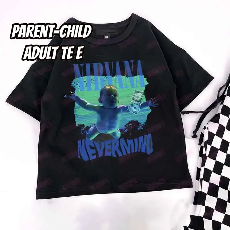 Baby Print Romper and Adult Tee