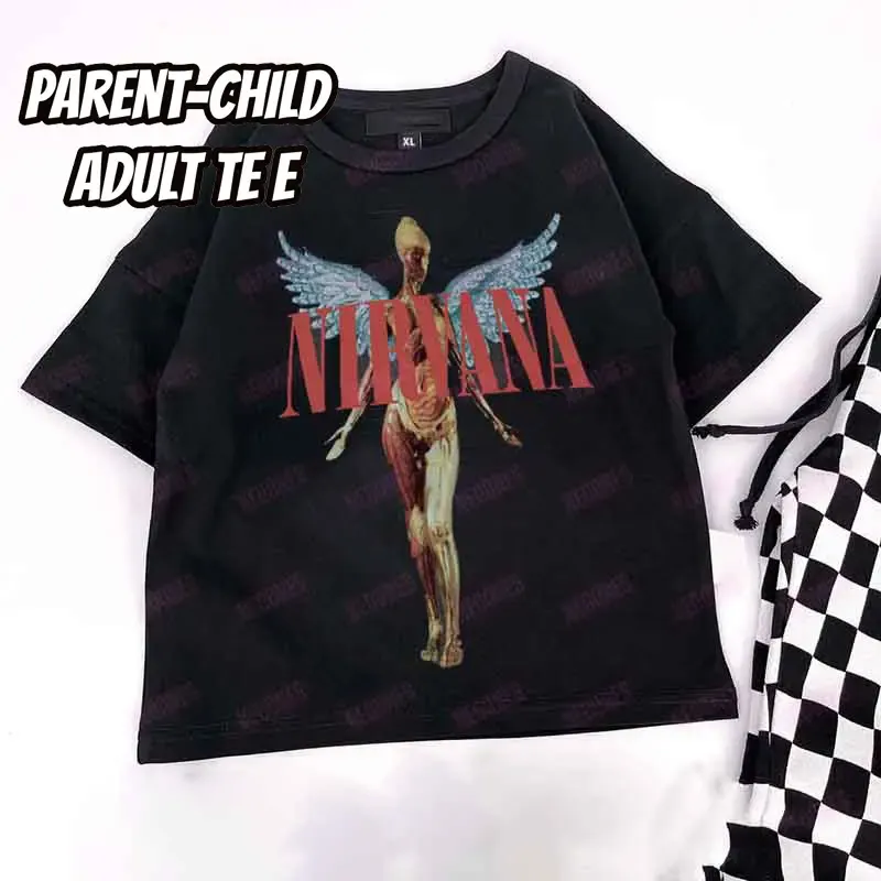 Baby Print Romper and Adult Tee