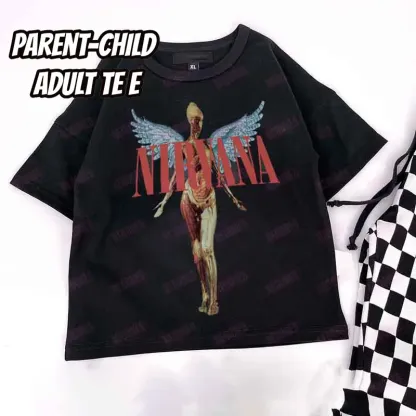 Baby Print Romper and Adult Tee