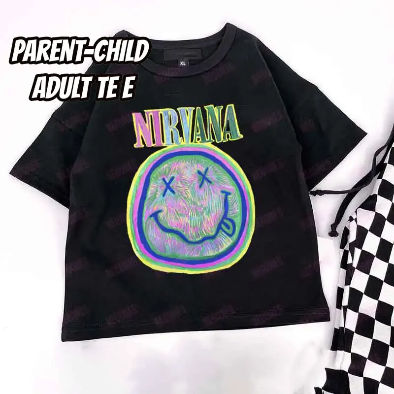 Baby Print Romper and Adult Tee