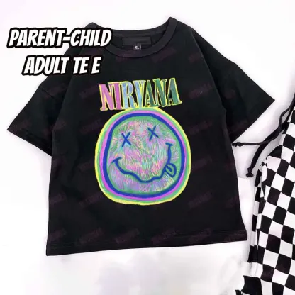 Baby Print Romper and Adult Tee