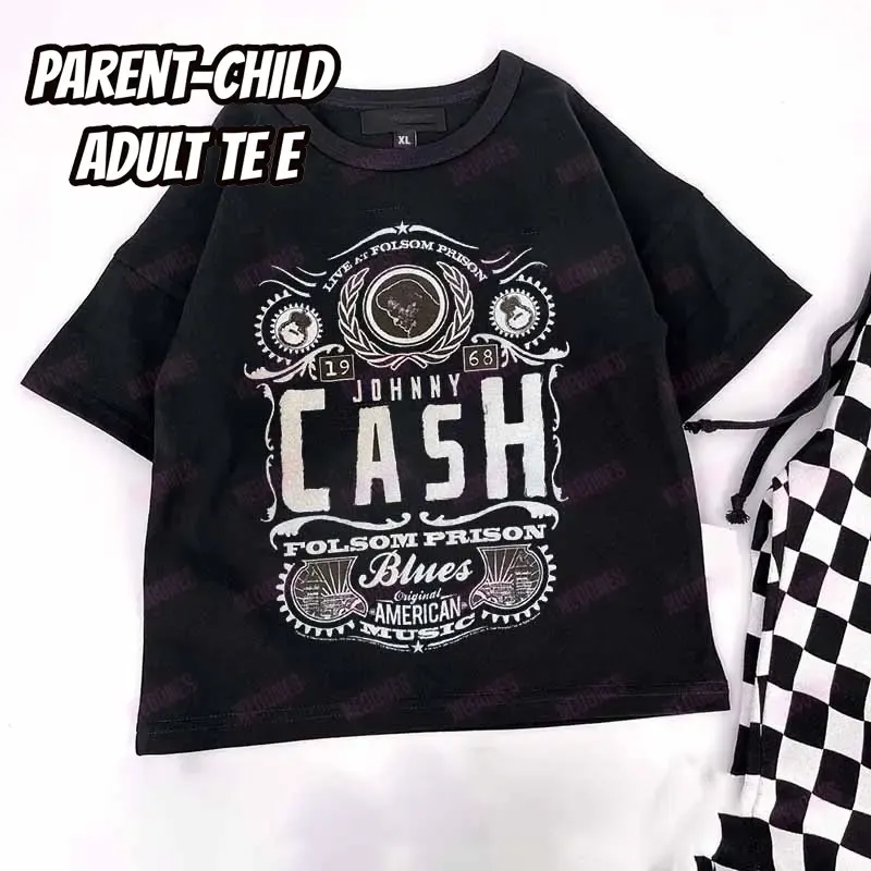 Baby Print Romper and Adult Tee