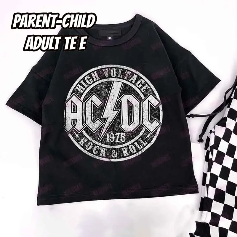 Baby Print Romper and Adult Tee