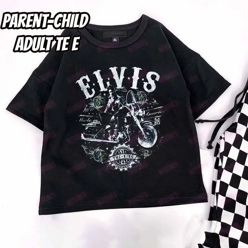 Baby Print Romper and Adult Tee