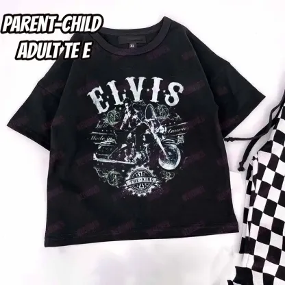 Baby Print Romper and Adult Tee