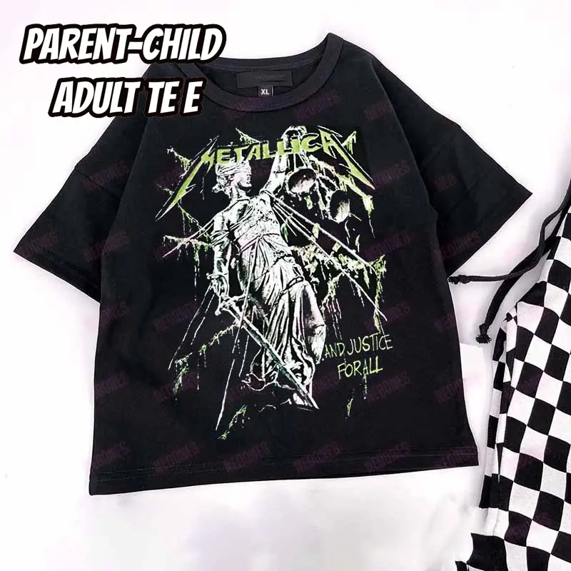 Baby Print Romper and Adult Tee