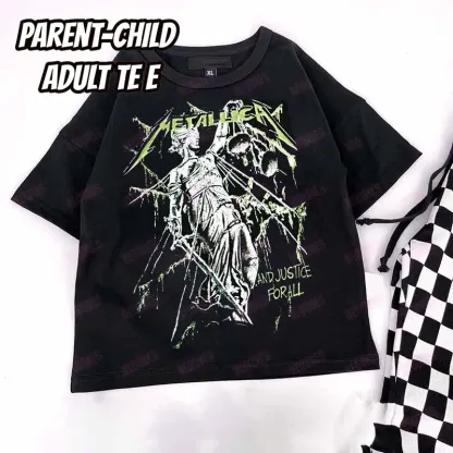 Baby Print Romper and Adult Tee