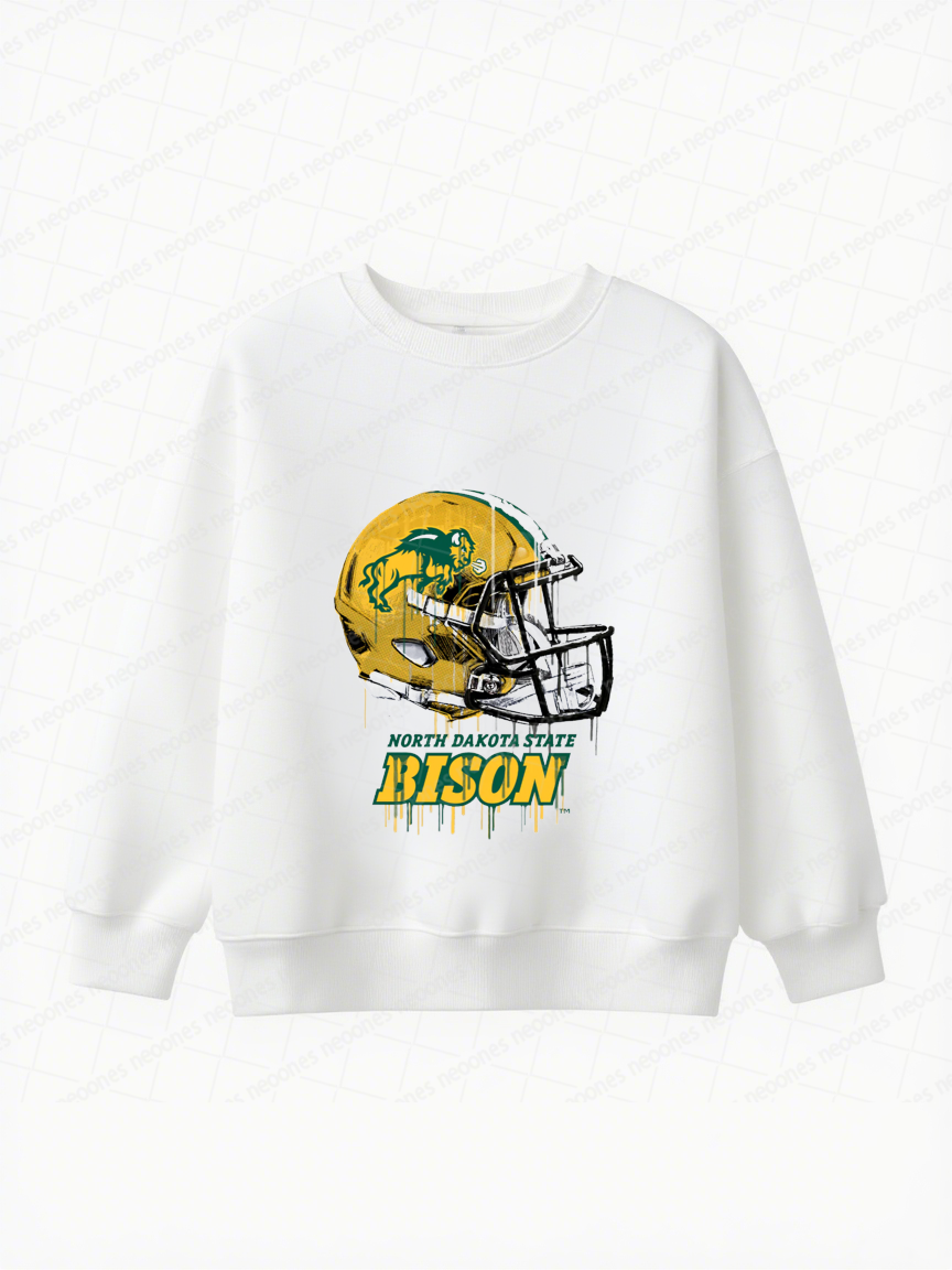 North Dakota Bison Baby Game Day Romper and Adult Sweatshirt