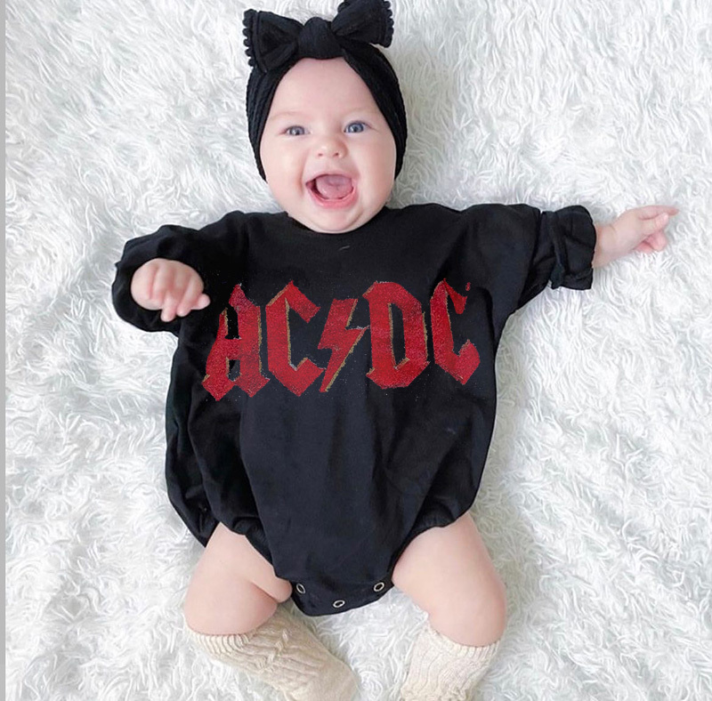 Baby Rock Band Print Romper