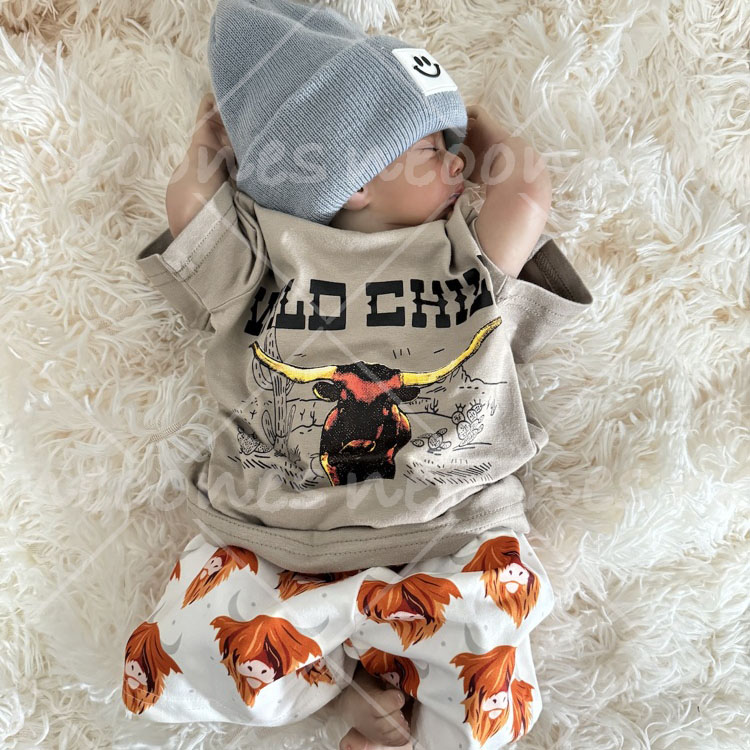 2pcs Baby Boy Cowboy Print Set