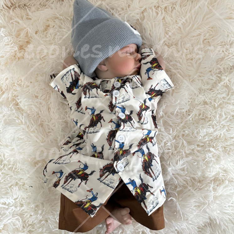 2 Piece Toddler cow catus print suit