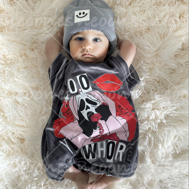 Baby Boo You Who Are Print Romper