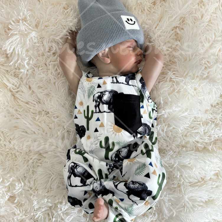 Baby boy Cowboy Print Romper