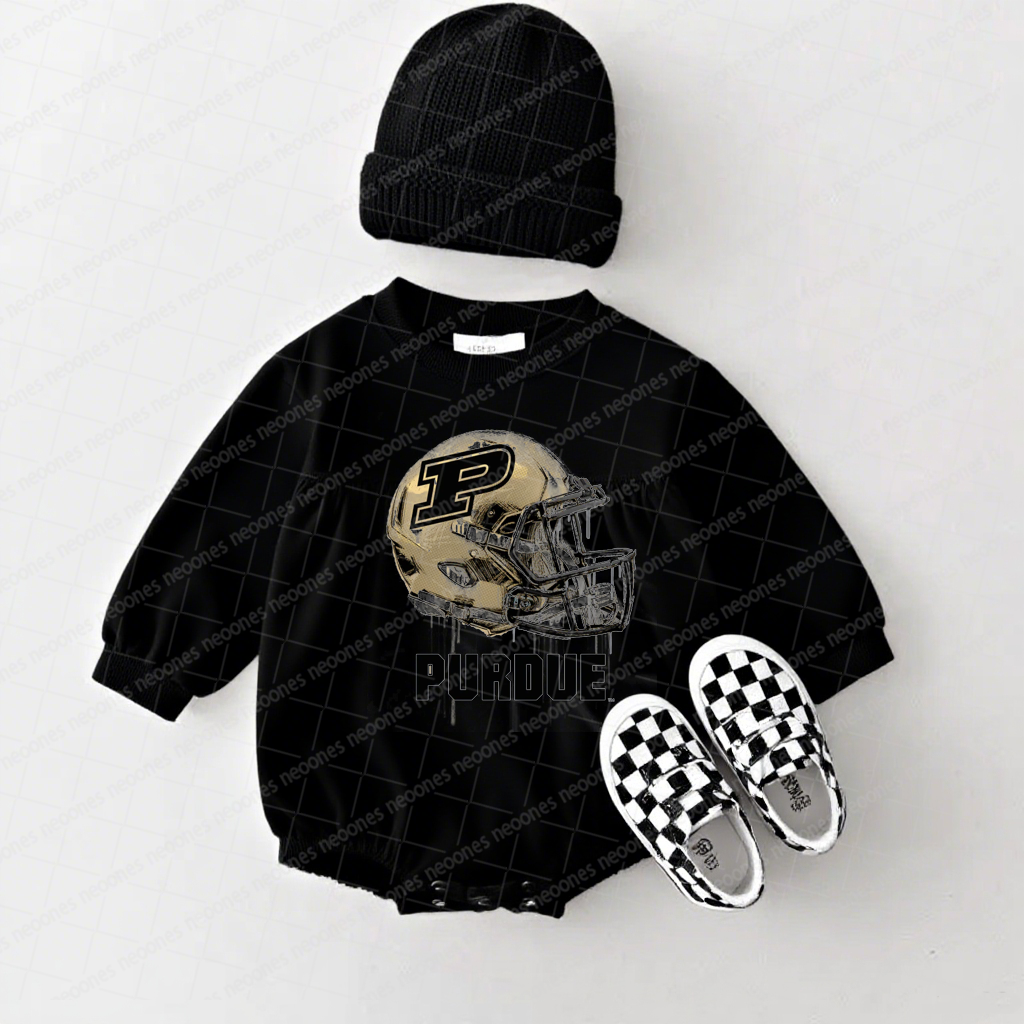 Purdue University Baby Game Day Romper and Adult Sweatshirt