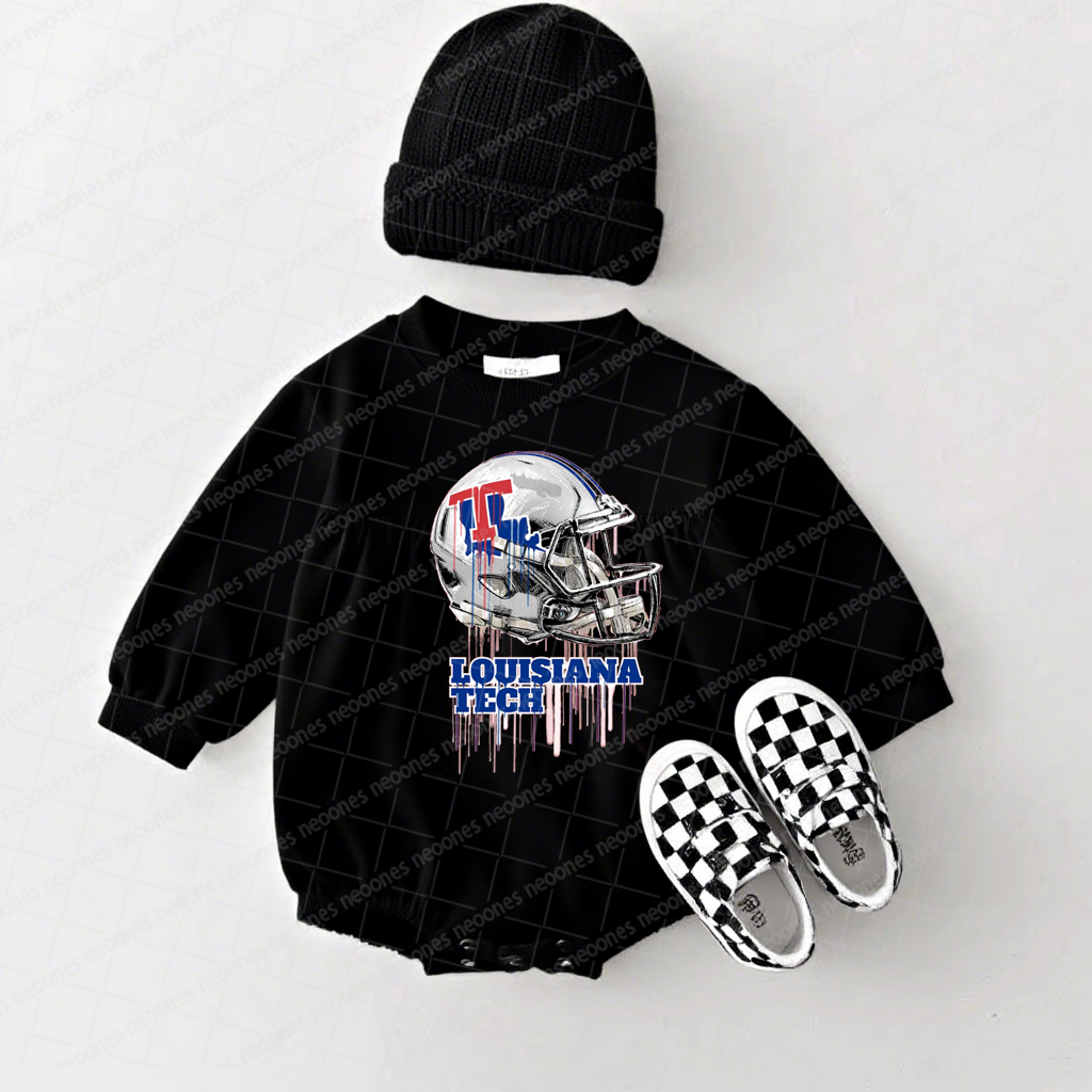 Louisiana Tech Bulldogs Baby Game Day Romper and Adult Sweatshirt