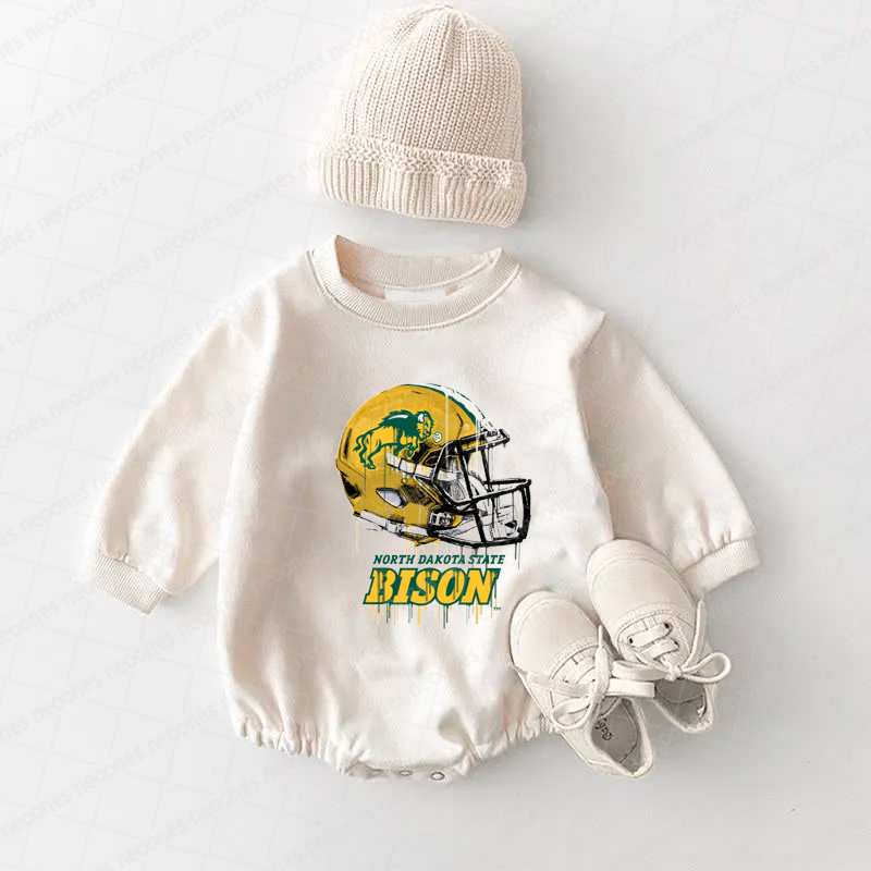 North Dakota Bison Baby Game Day Romper and Adult Sweatshirt