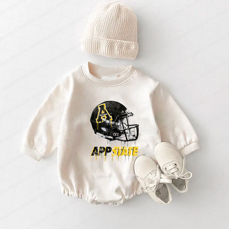 Appalachian State University Baby Game Day Romper and Adult Sweatshirt