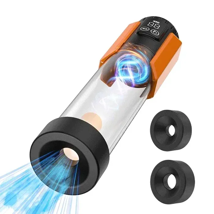 100% Waterdichte Penispomp met 5 Niveaus van Zuiging