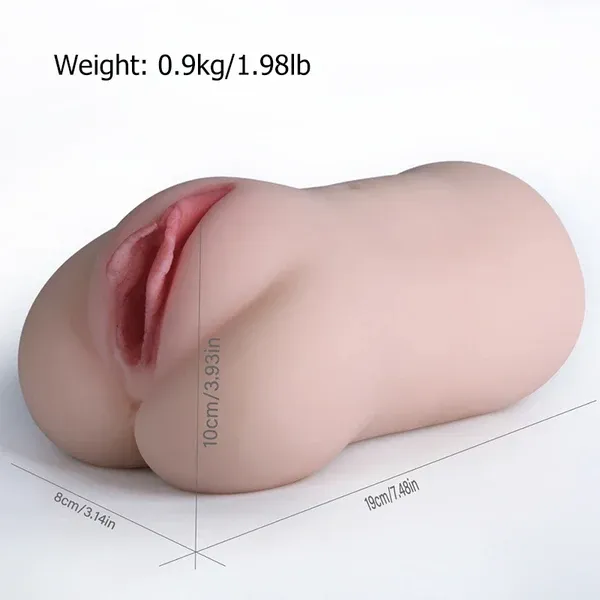 0,9 kg 2-in-1 Pussy Pocket Speeltje Met Perfect Formaat