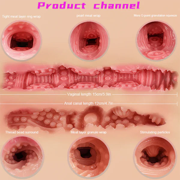 3,0 kg 2-in-1 Pussy Pocket Met Volle Lip Vagina En Strakke Anale Opening