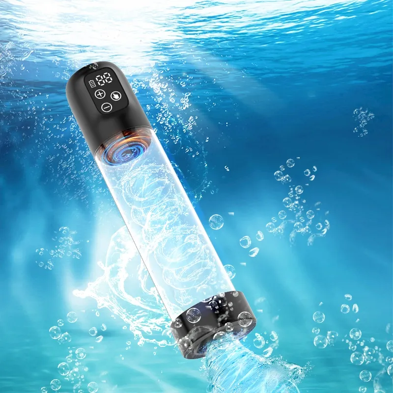 Volledig Waterdichte Penispomp met Digitaal Display.