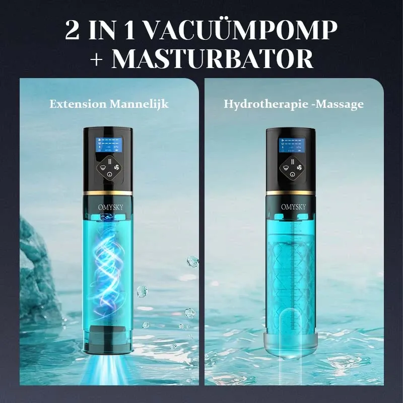 100% Waterproof Hydro Penispomp 6 Zuigmogelijkheden en LED-Display