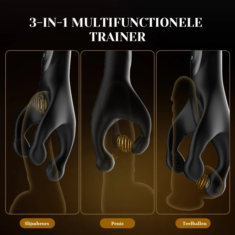Penis Stimulator met 10 Frequenties voor Kloppende en Vibrerende Stimulatie