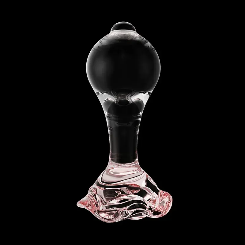 3-Delige Set Couple Pink Transparent Glazen Dildo Anaal