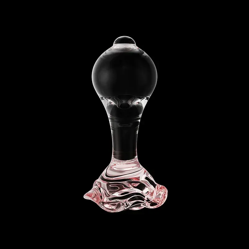 3-Delige Set Couple Pink Transparent Glazen Dildo Anaal