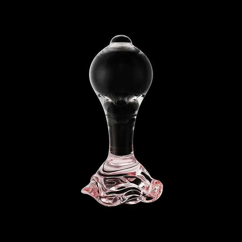 3-Delige Set Couple Pink Transparent Glazen Dildo Anaal