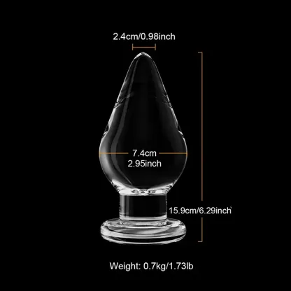 3-Delige Set Doorzichtige Glazen Dildo Buttplug