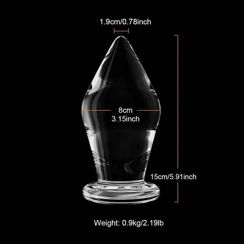 3-Delige Set Doorzichtige Glazen Dildo Buttplug