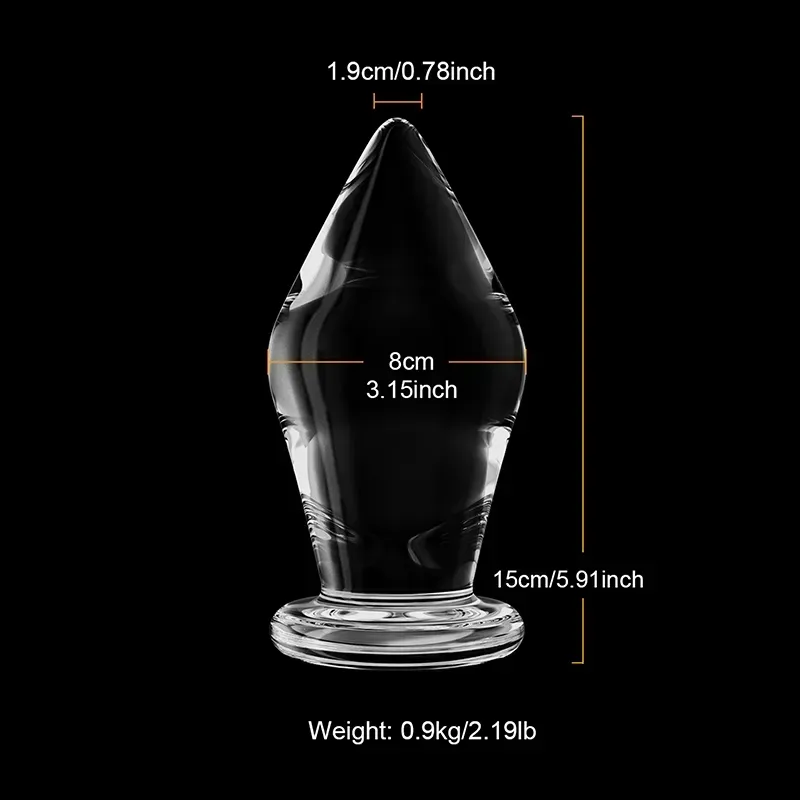 3-Delige Set Doorzichtige Glazen Dildo Buttplug