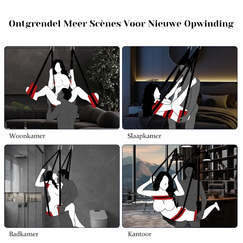 Verstelbare 360° Draaischommel met Stalen Driehoekframe