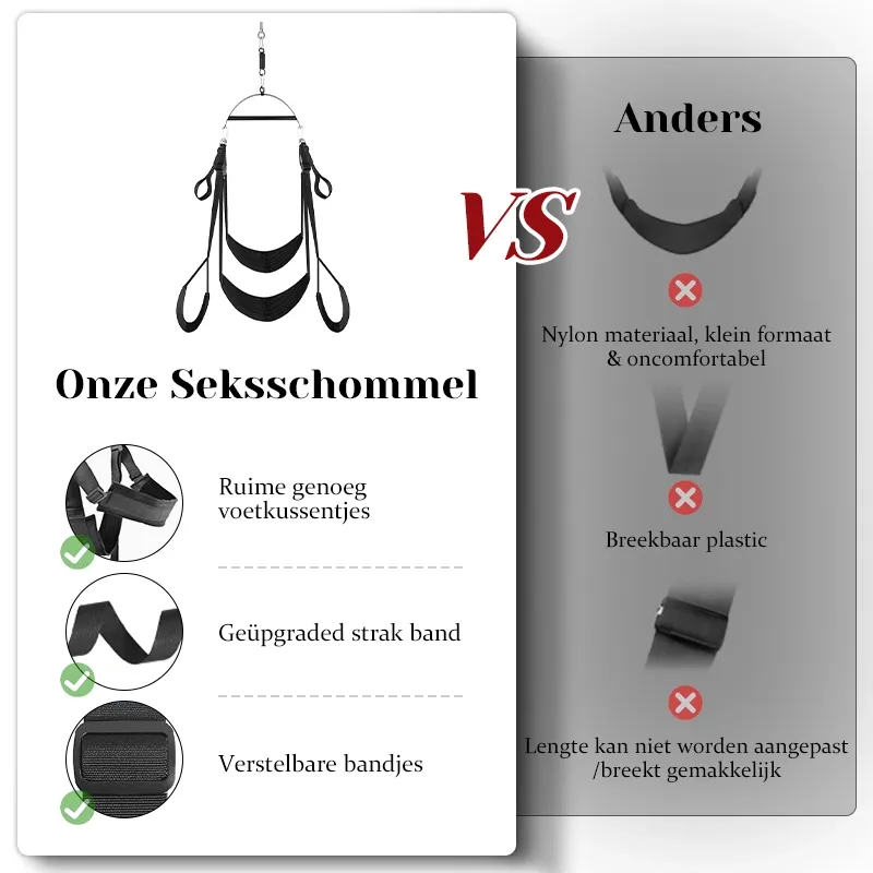 360 Graden Seks Schommel voor Volwassenen Koppel Seks Speelgoed
