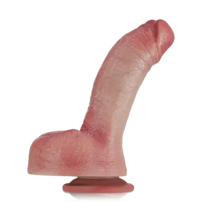 Beginner Flexible Realistic Zuignap Dildo Siliconen 19cm