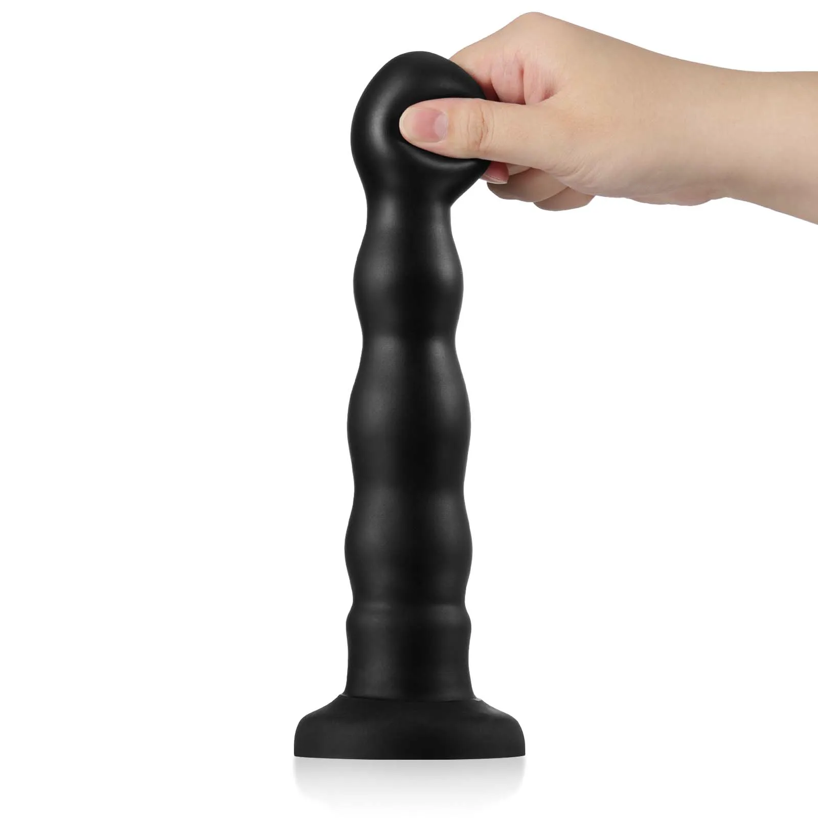Black Funny Trillende Zuignap Dildo Met Houder 24.3cm