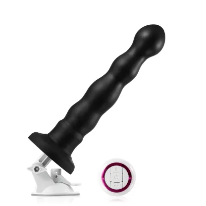 Black Funny Trillende Zuignap Dildo Met Houder 24.3cm
