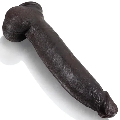 Black Zuignap Siliconen Realistic Dildo 30.48cm