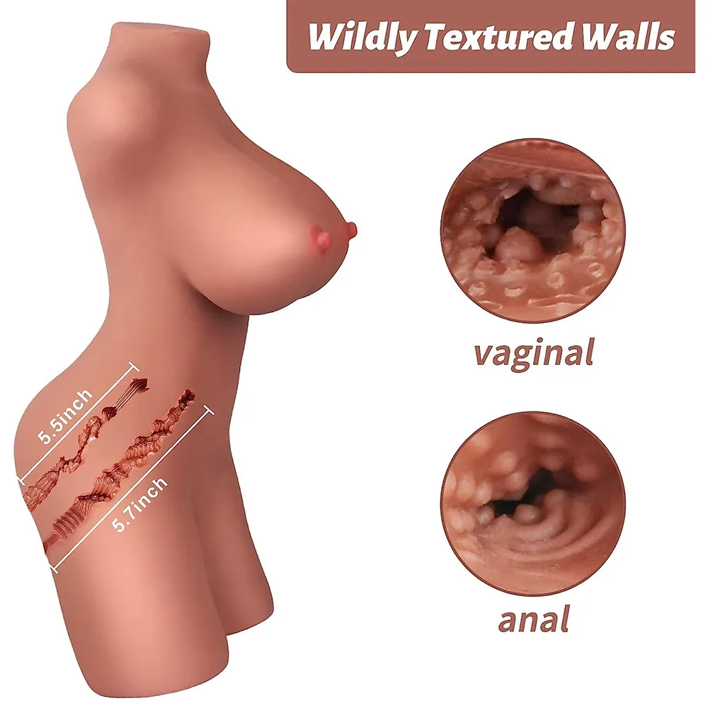 Alina-6.9LB Tan Grote Borsten Sekstorso