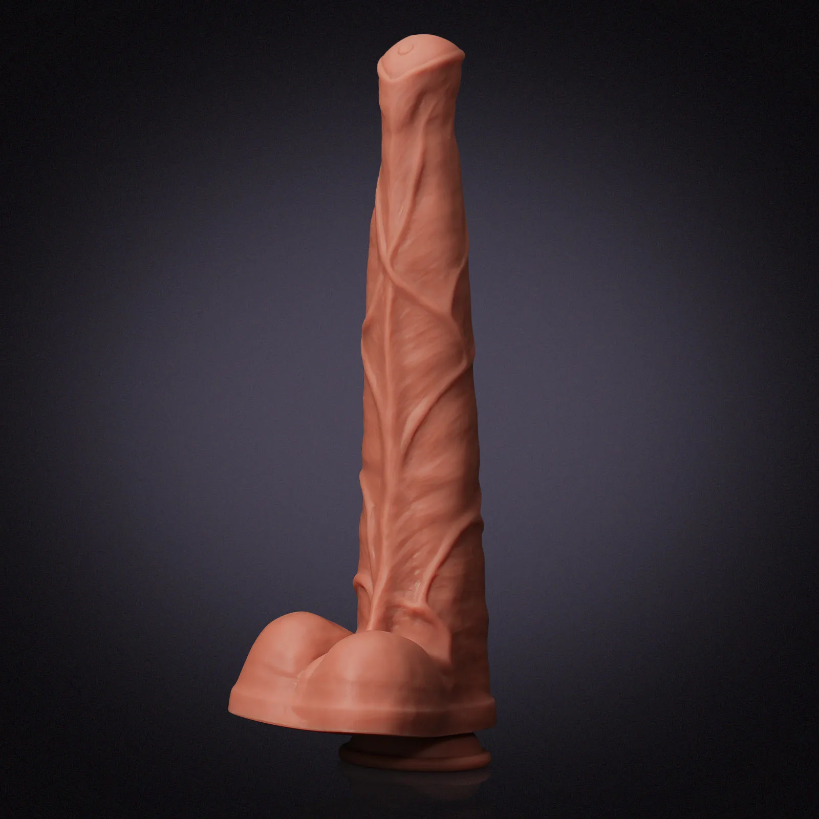 Grote Bruine Siliconen Paarden Dildo 38.5 cm