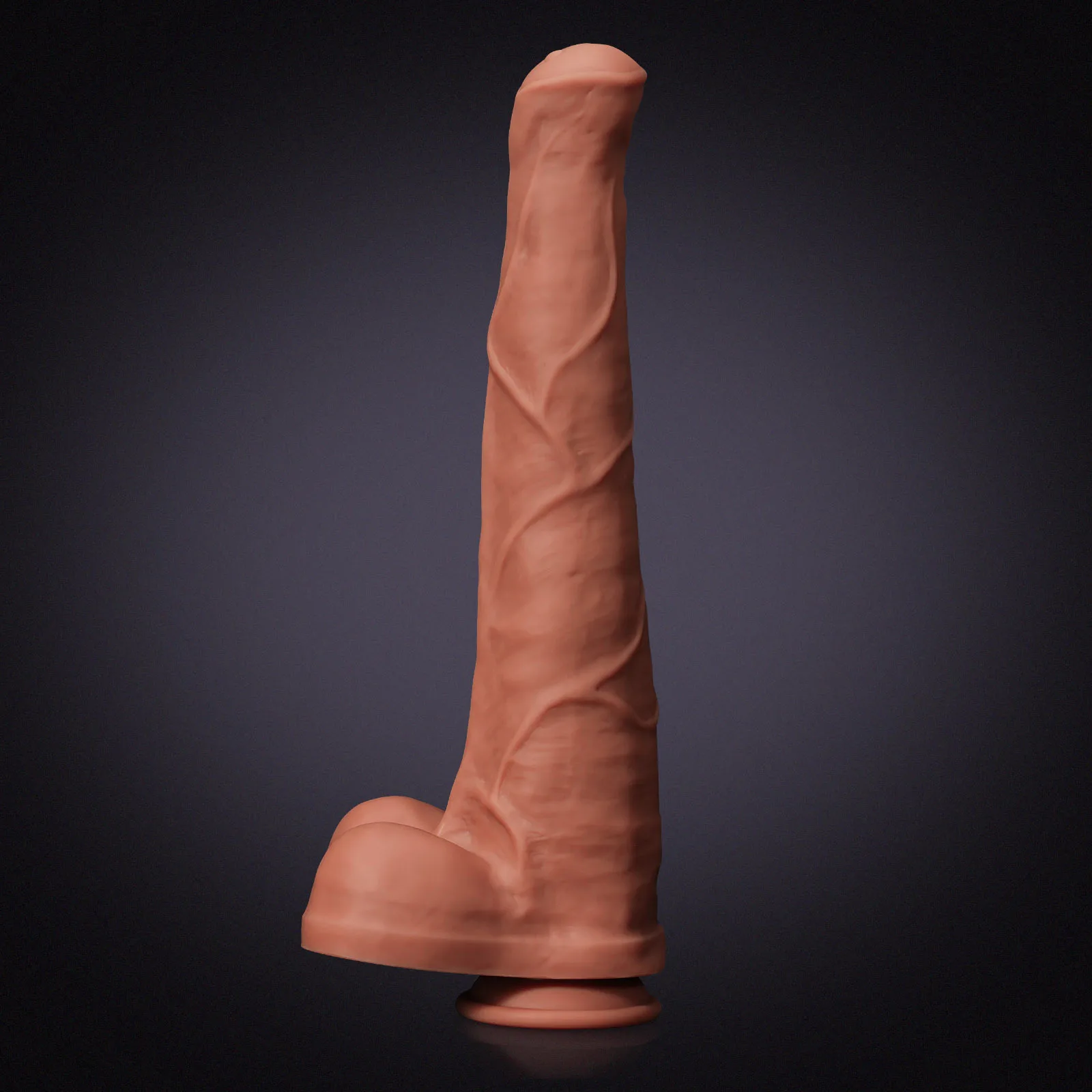 Grote Bruine Siliconen Paarden Dildo 38.5 cm