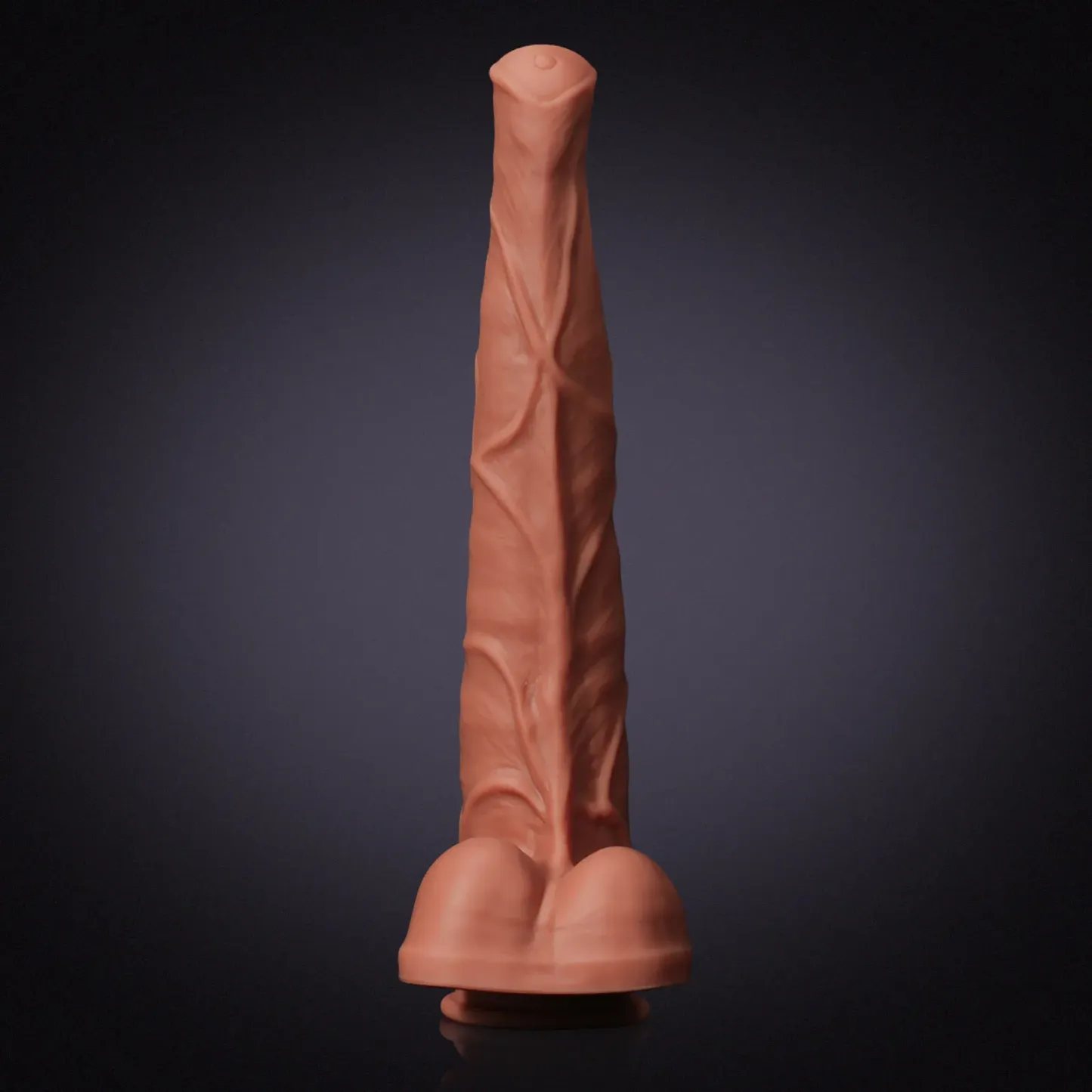 Grote Bruine Siliconen Paarden Dildo 38.5 cm