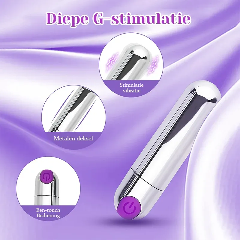 Oplaadbare Power Silver Bullet Vibrator