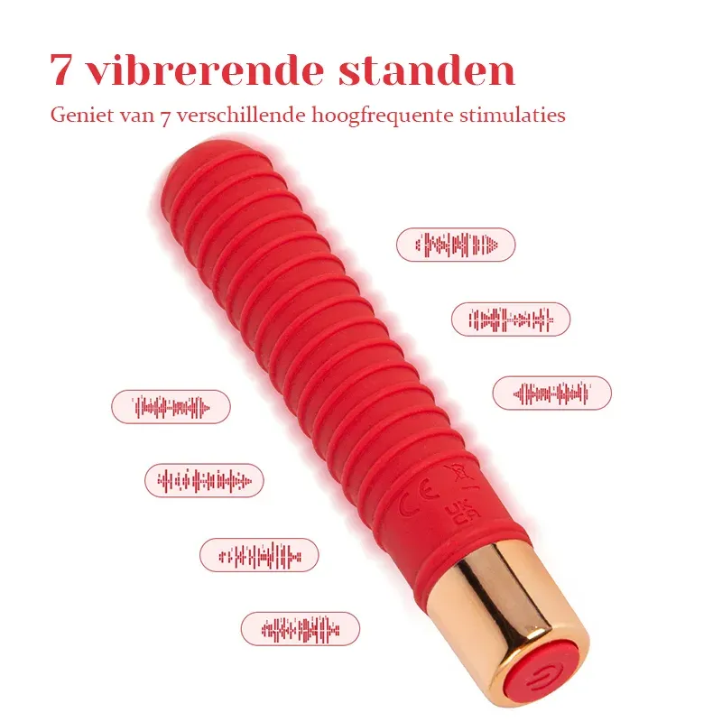 7 Vibrations Oplaadbare Geslepen Bullet Vibrator