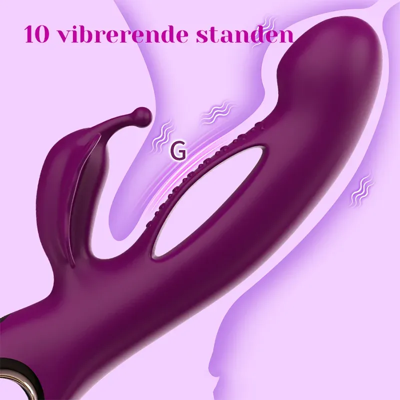3 In 1 Meervoudige Trillingsstimulatie Vlinder Clit Vibrator