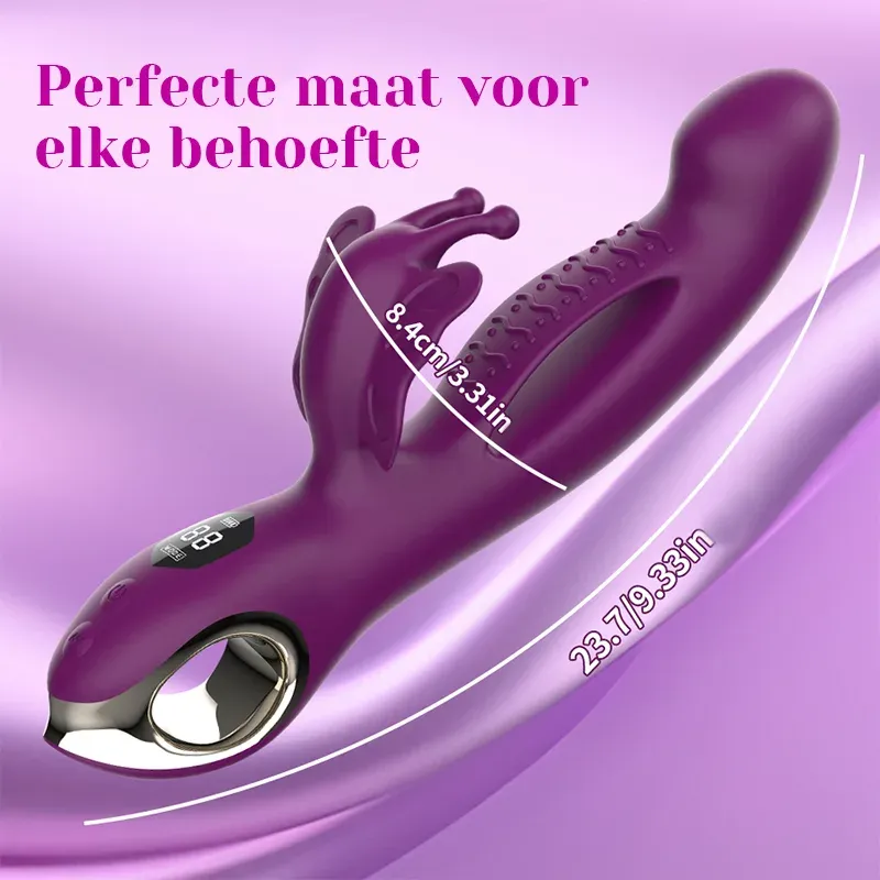 3 In 1 Meervoudige Trillingsstimulatie Vlinder Clit Vibrator