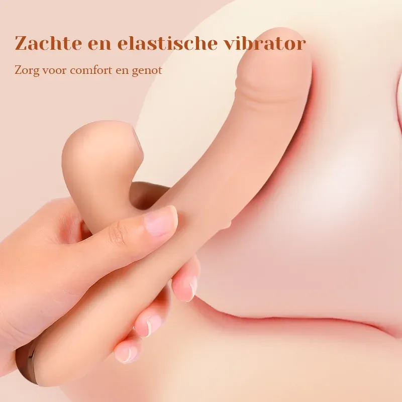 2 In 1 Stuwende Zuigende Trilling Verwarmende Clit Vibrator