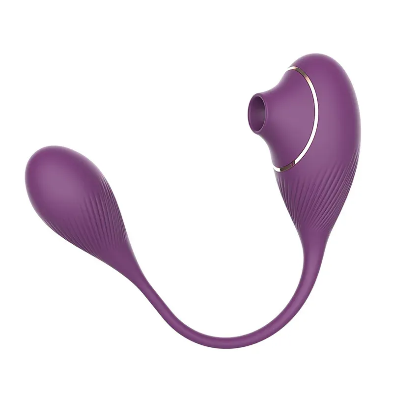 Draagbare Zuigvibratie Dubbele Kop Stimulatie Clit Vibrator