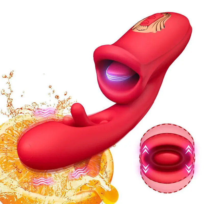 3 In 1 Likkende Vibratie Tikkende Clitoris Vibrator